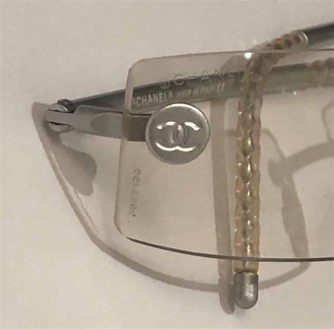 chanel rectangle rimless sunglasses|chanel sunglasses with clear sides.